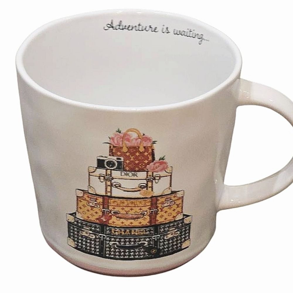 Fig & Fern Designer Luggage Print Mug